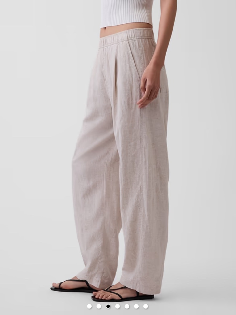 NWT Gap Linen Blend Barrel Pants XL
